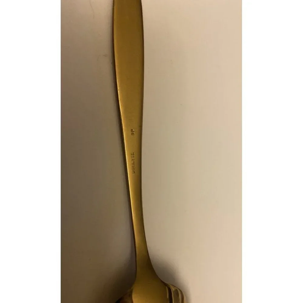 Vintage Dirigold Dirilyte Goldware M Flatware Serving Sugar Dip Spoon